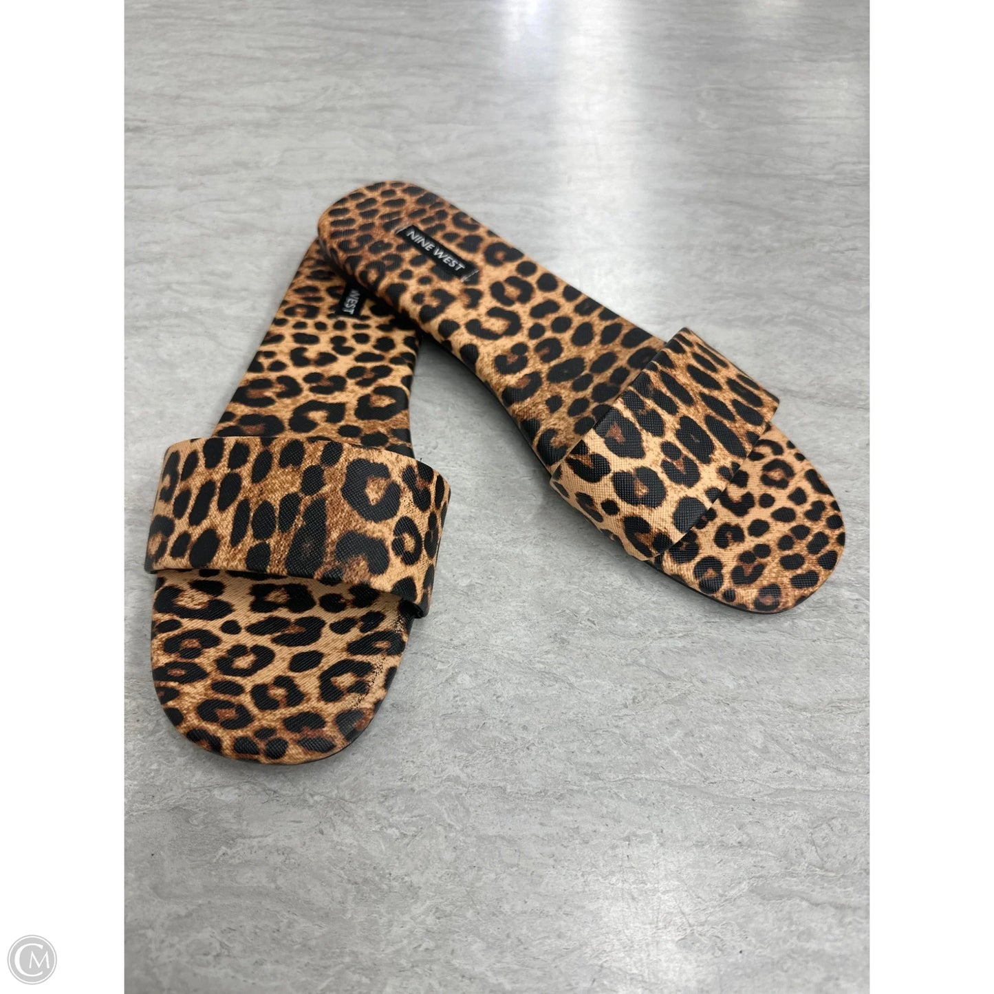 Sandals Flats By Nine West In Animal Print, Size: 10