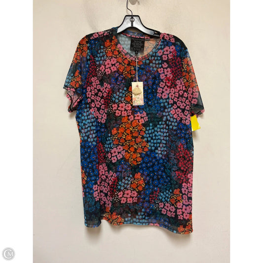 Top Short Sleeve By Johnny Was In Multi-colored, Size: 2x