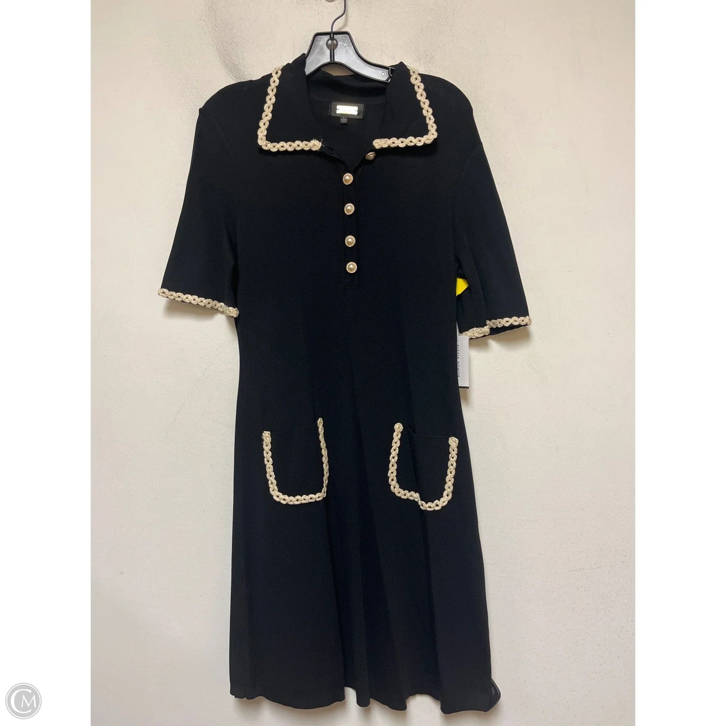 Dress Casual Short By Alexia Admor In Black & Tan, Size: L