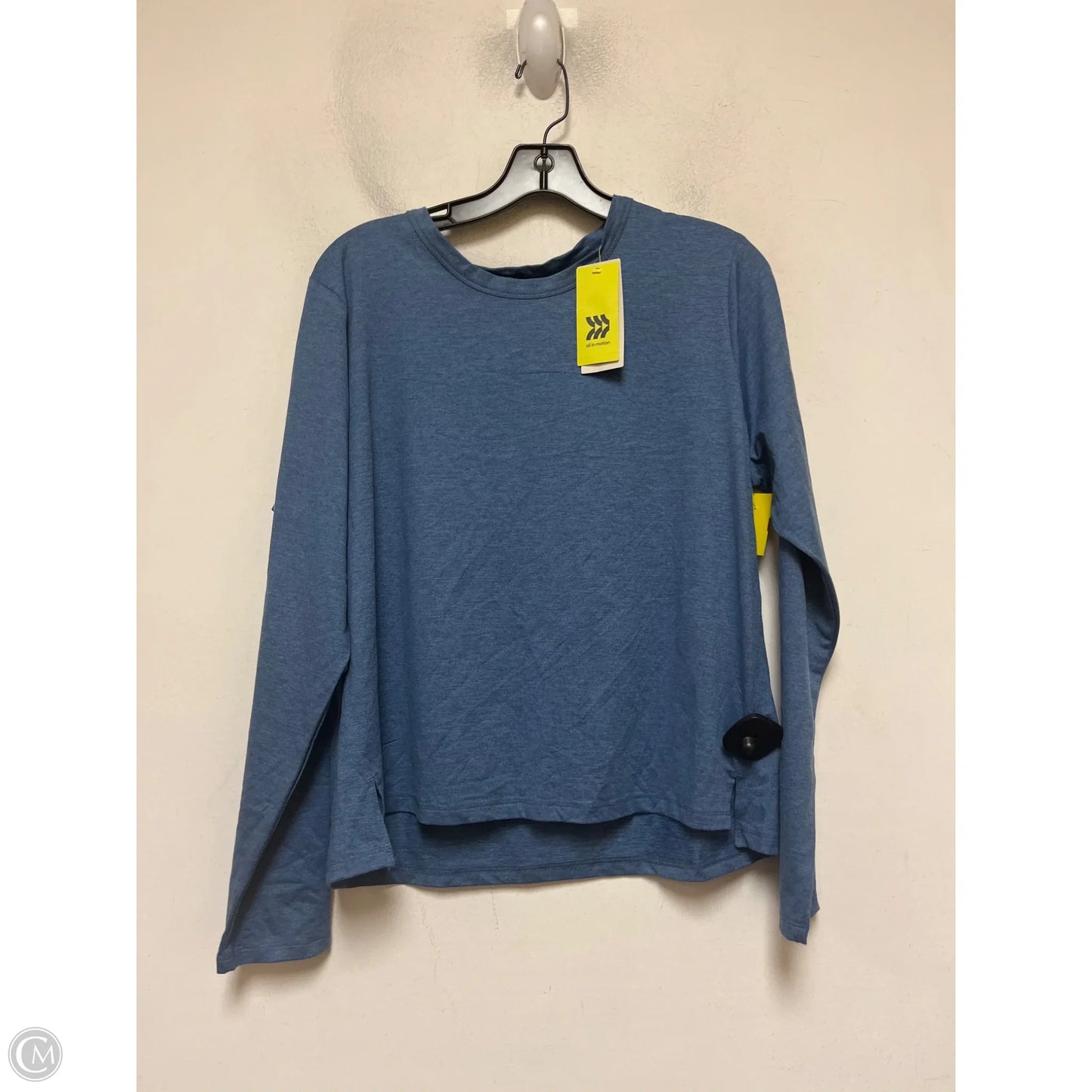 Athletic Top Long Sleeve Crewneck By All In Motion In Blue, Size: Xl