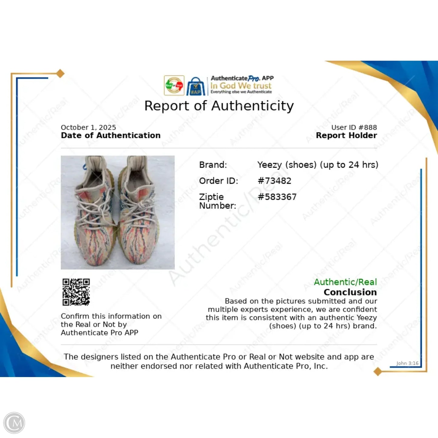 Shoes Luxury Designer By Yeezy In Blue & Orange, Size: 8
