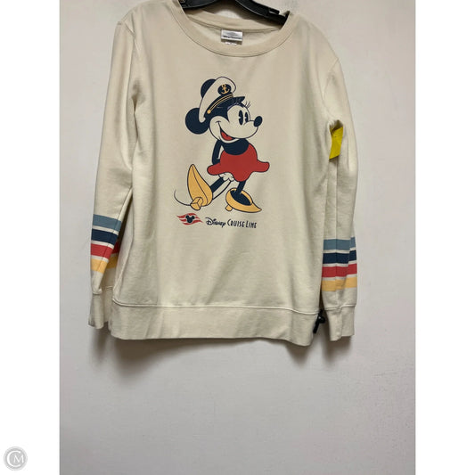 Sweatshirt Crewneck By Disney Store In Ivory, Size: Xl