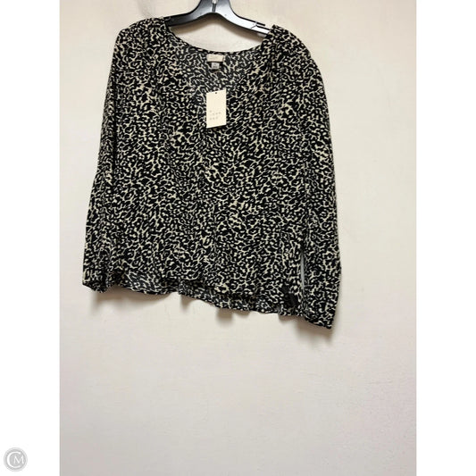 Top Long Sleeve By A New Day In Animal Print, Size: Xl