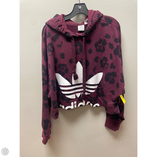 Sweatshirt Hoodie By Adidas In Animal Print, Size: M