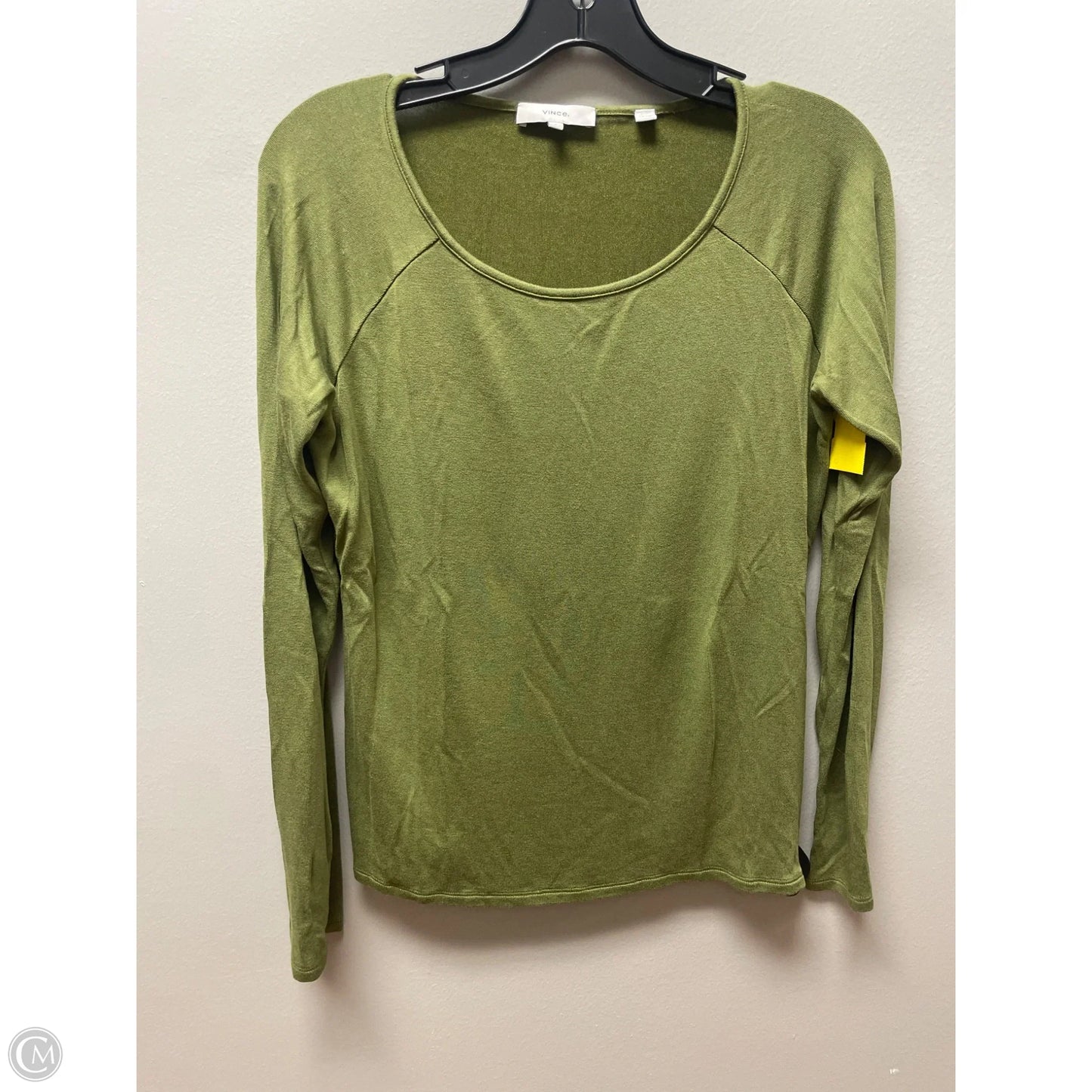 Top Long Sleeve By Vince In Green, Size: L
