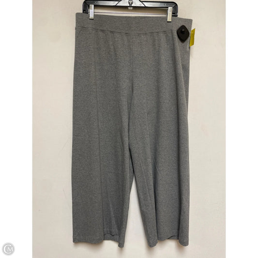 Pants Cropped By Eileen Fisher In Grey, Size: 12