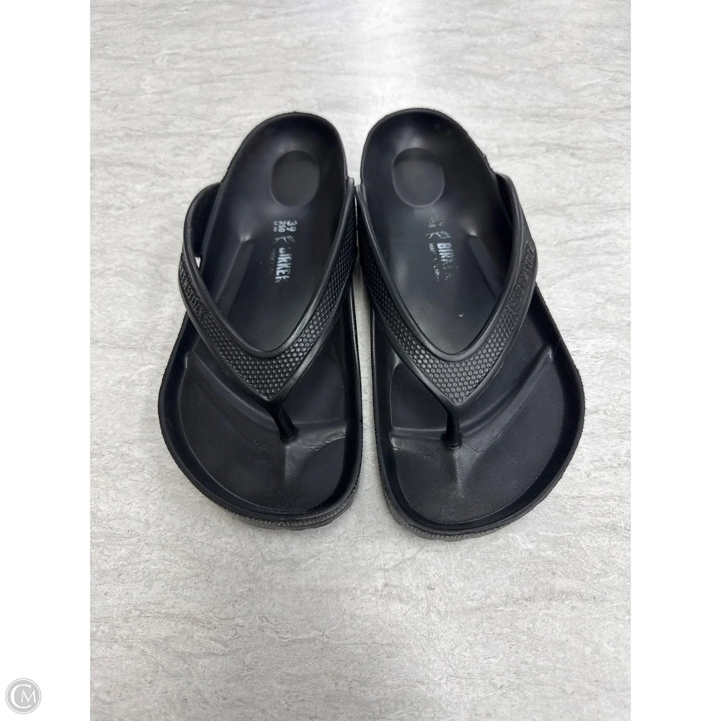 Sandals Flats By Birkenstock In Black, Size: 8
