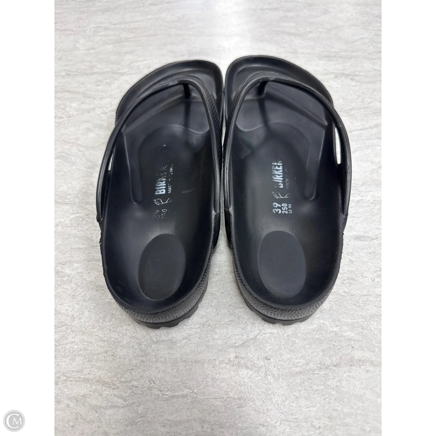 Sandals Flats By Birkenstock In Black, Size: 8