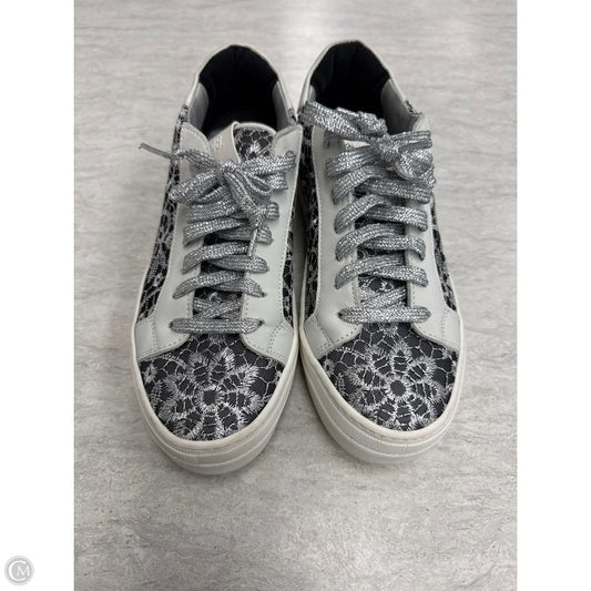 Shoes Sneakers By P448 In Grey & Silver, Size: 8.5