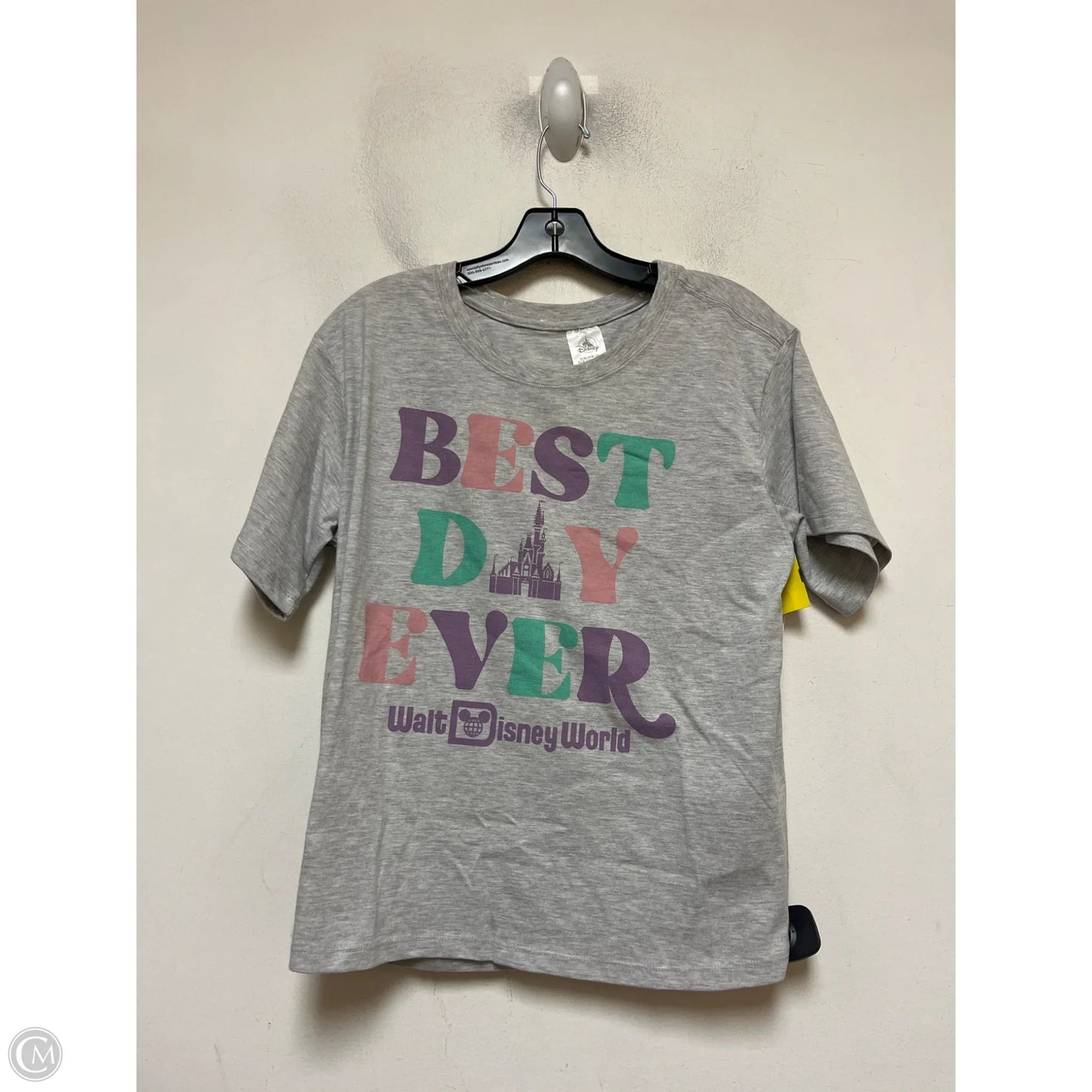 Top Short Sleeve By Disney Store In Grey & Purple, Size: L