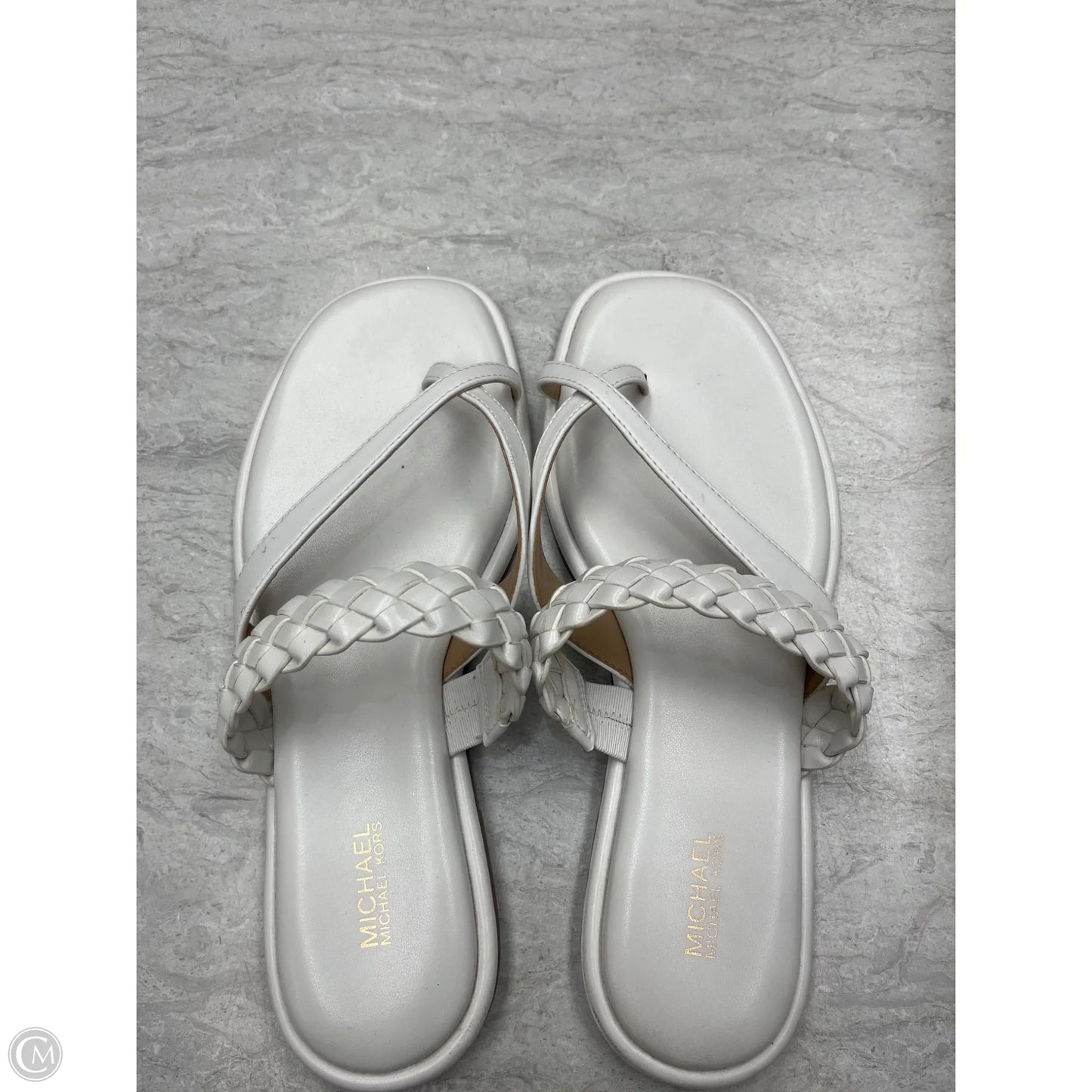 Sandals Flats By Michael By Michael Kors In White, Size: 9.5