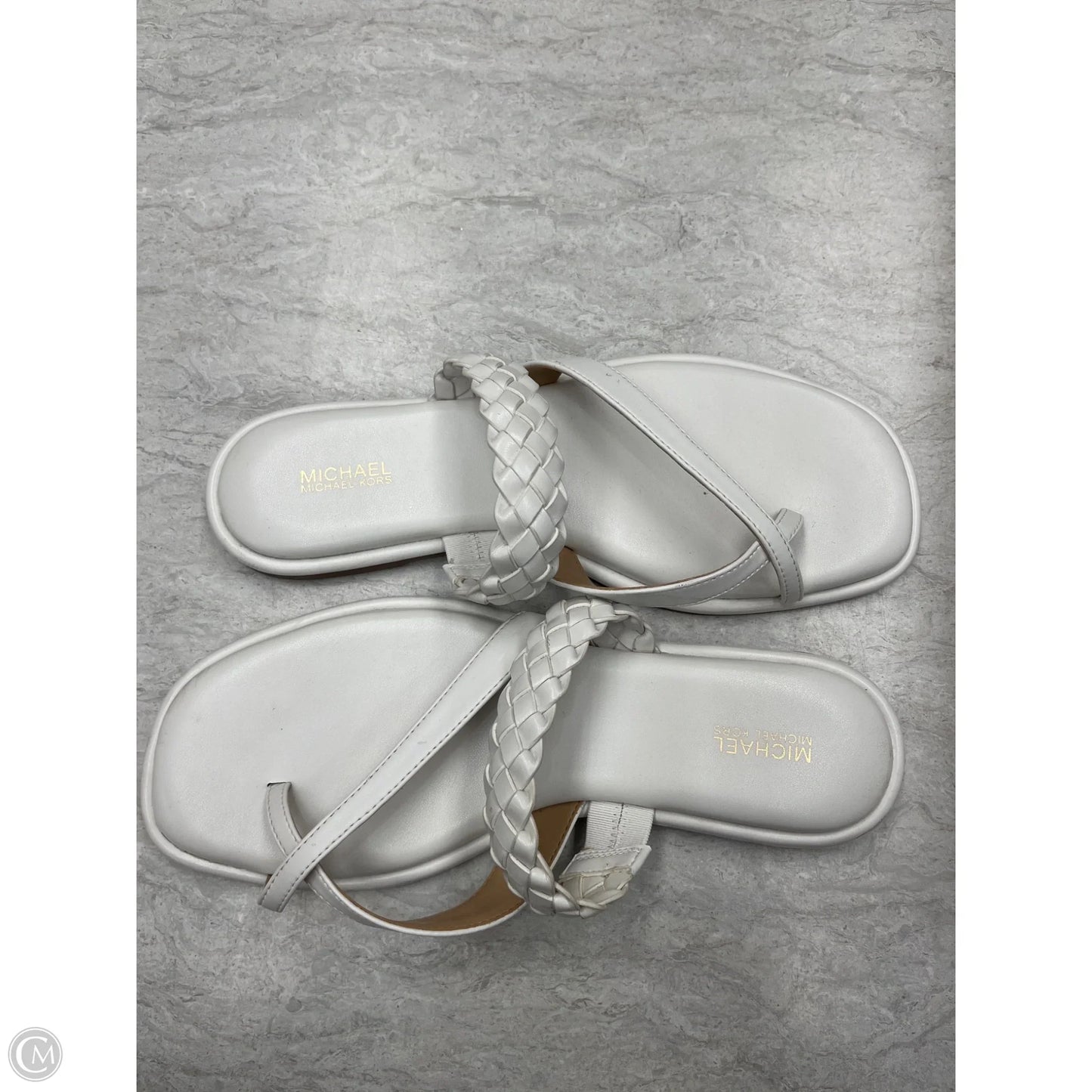 Sandals Flats By Michael By Michael Kors In White, Size: 9.5