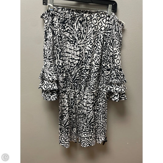 Romper Designer By Lilly Pulitzer In Black & White, Size: Xs