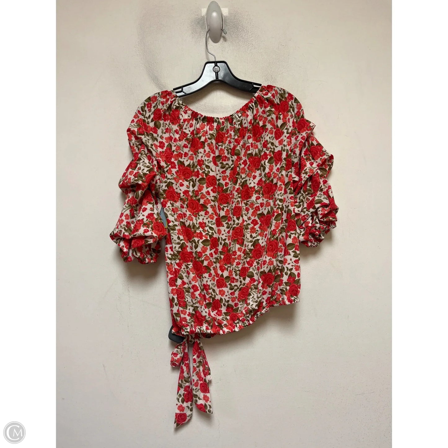 Top Short Sleeve By Cece In Floral Print, Size: S