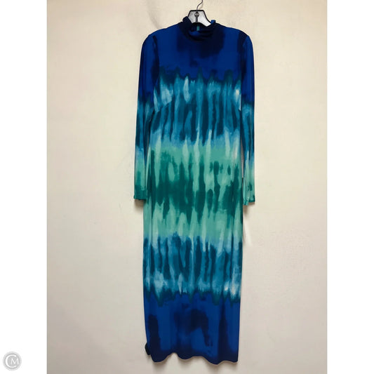 Dress Casual Maxi By Donna Morgan In Blue & Green, Size: M