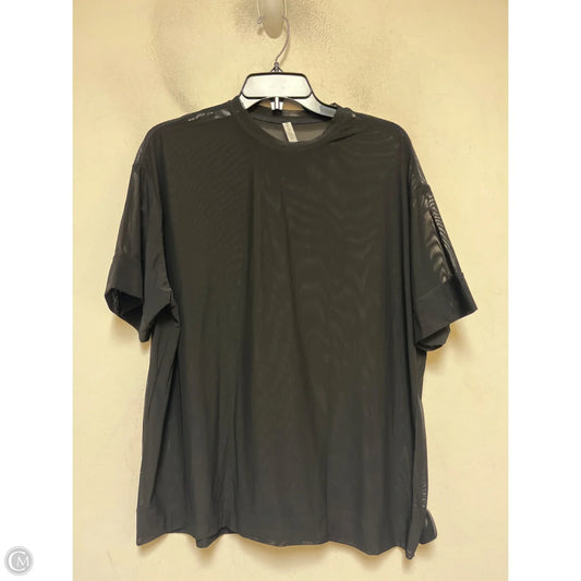 Athletic Top Short Sleeve By Athleta In Black, Size: Xs