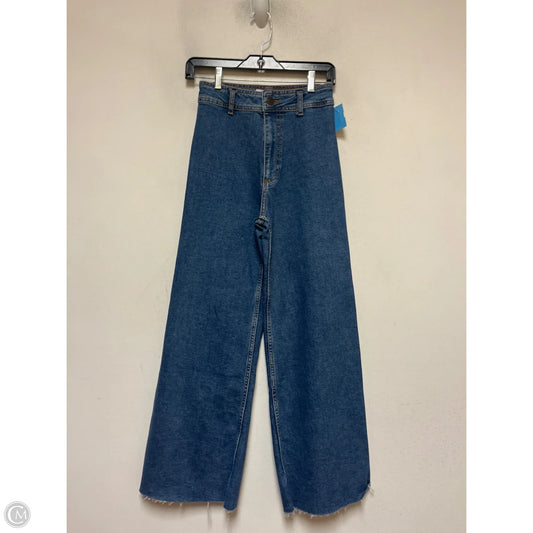 Jeans Wide Leg By Zara In Blue Denim, Size: 2