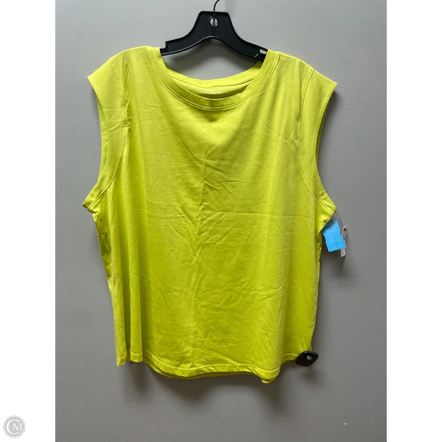 Top Sleeveless Basic By Talbots In Chartreuse, Size: Xl