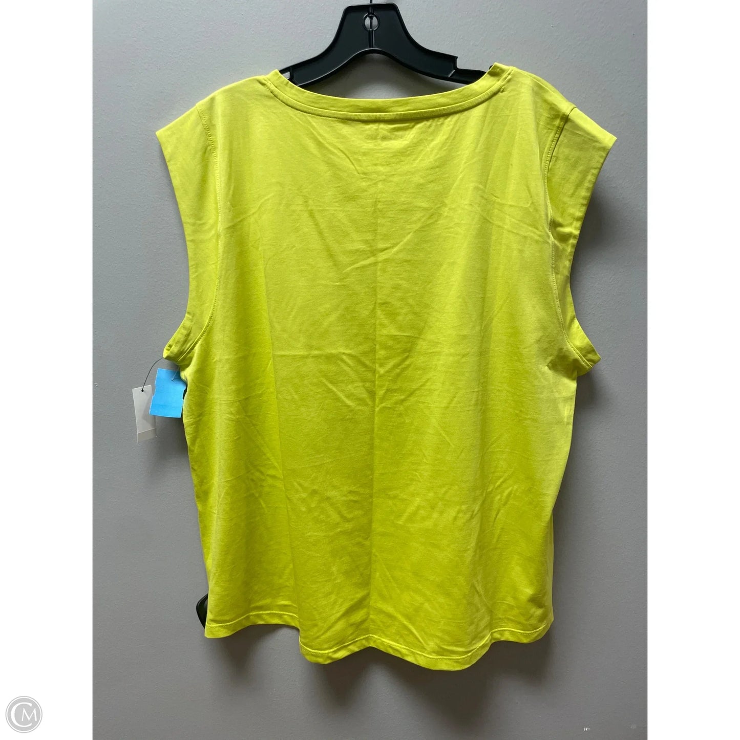 Top Sleeveless Basic By Talbots In Chartreuse, Size: Xl