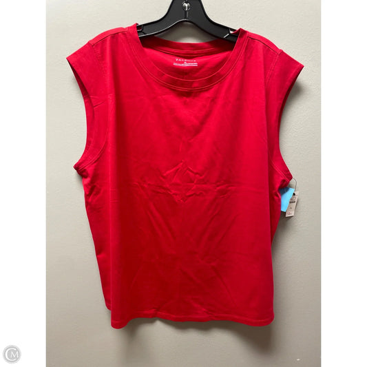Top Sleeveless Basic By Talbots In Red, Size: Xl
