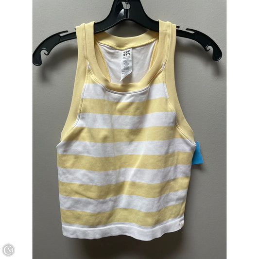 Athletic Tank Top By Joy Lab In White & Yellow, Size: Xxl