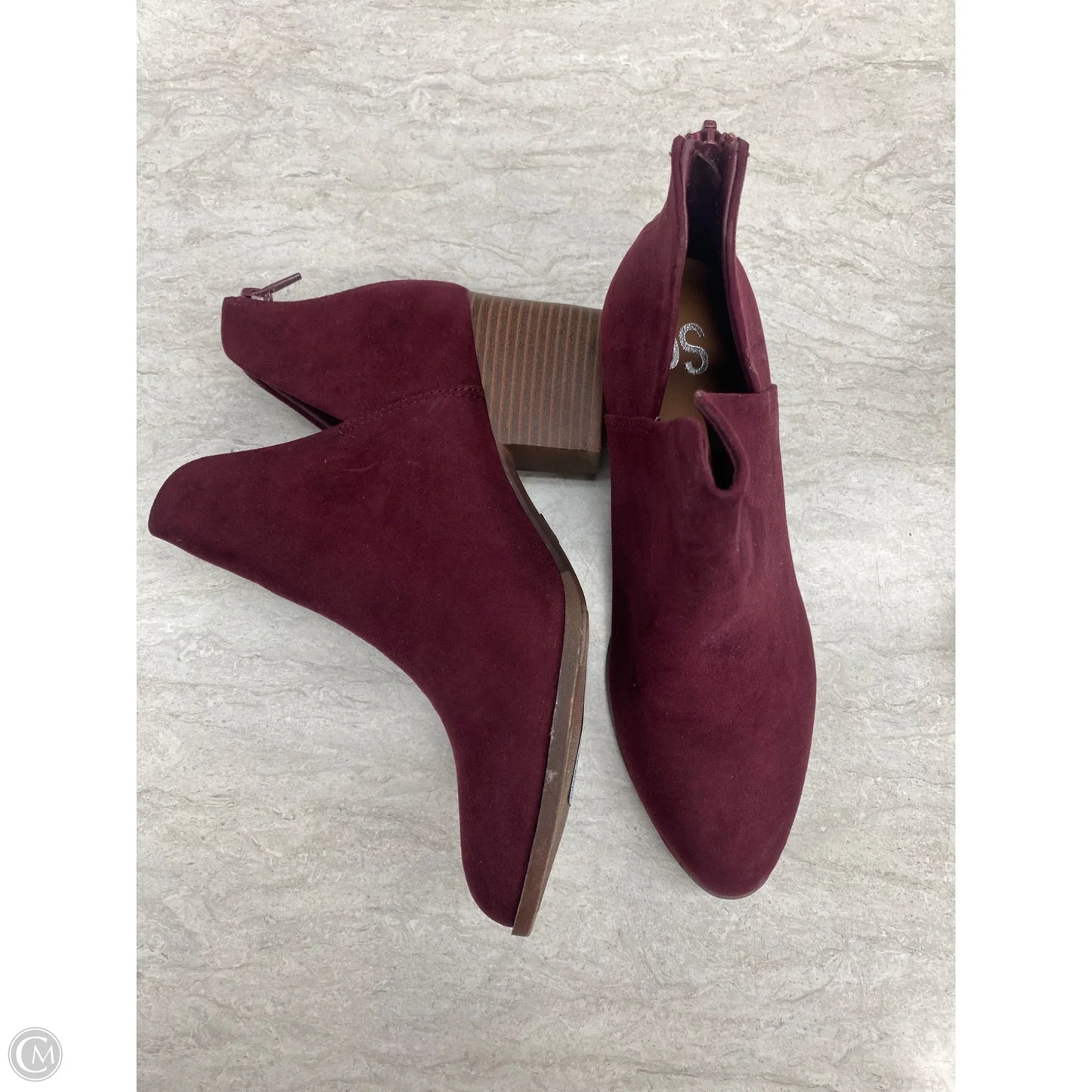 Boots Ankle Heels By So In Purple, Size: 8