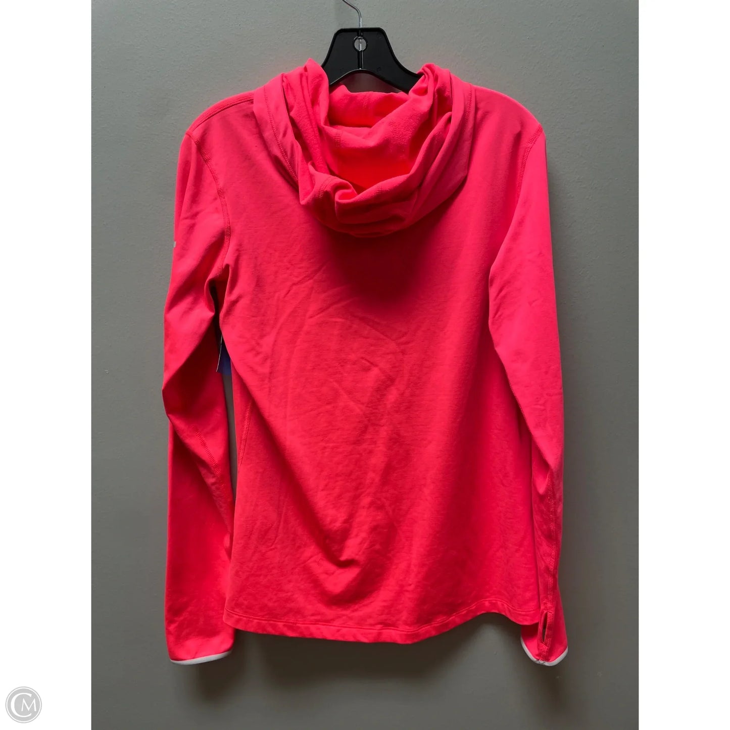 Athletic Top Long Sleeve Hoodie By Nike Apparel In Coral, Size: Xl