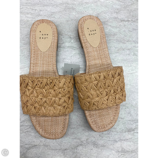 Sandals Flats By A New Day In Tan, Size: 10