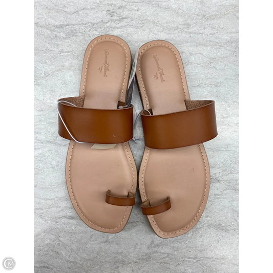 Sandals Flats By Universal Thread In Brown, Size: 9.5