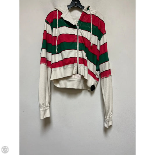 Sweatshirt Hoodie By We The Free In Green & Red, Size: M