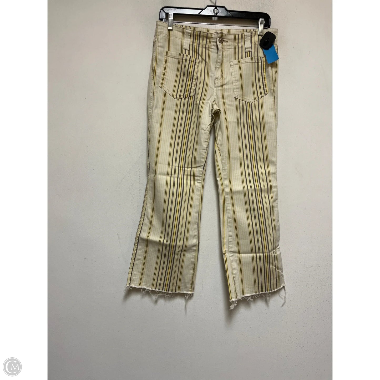Jeans Wide Leg By We The Free In Striped Pattern, Size: 6