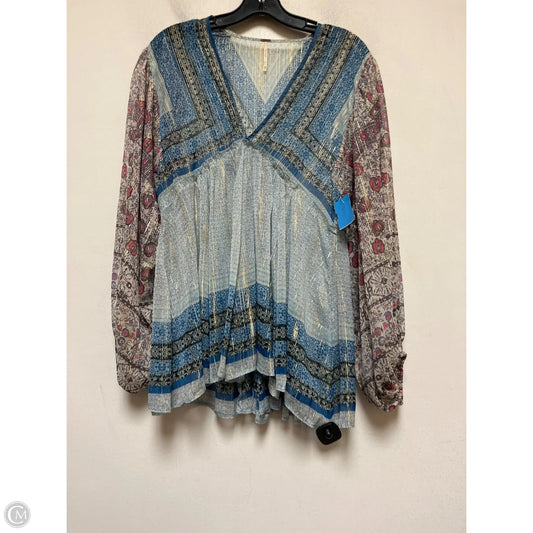 Top Long Sleeve By Free People In Floral Print, Size: Xs