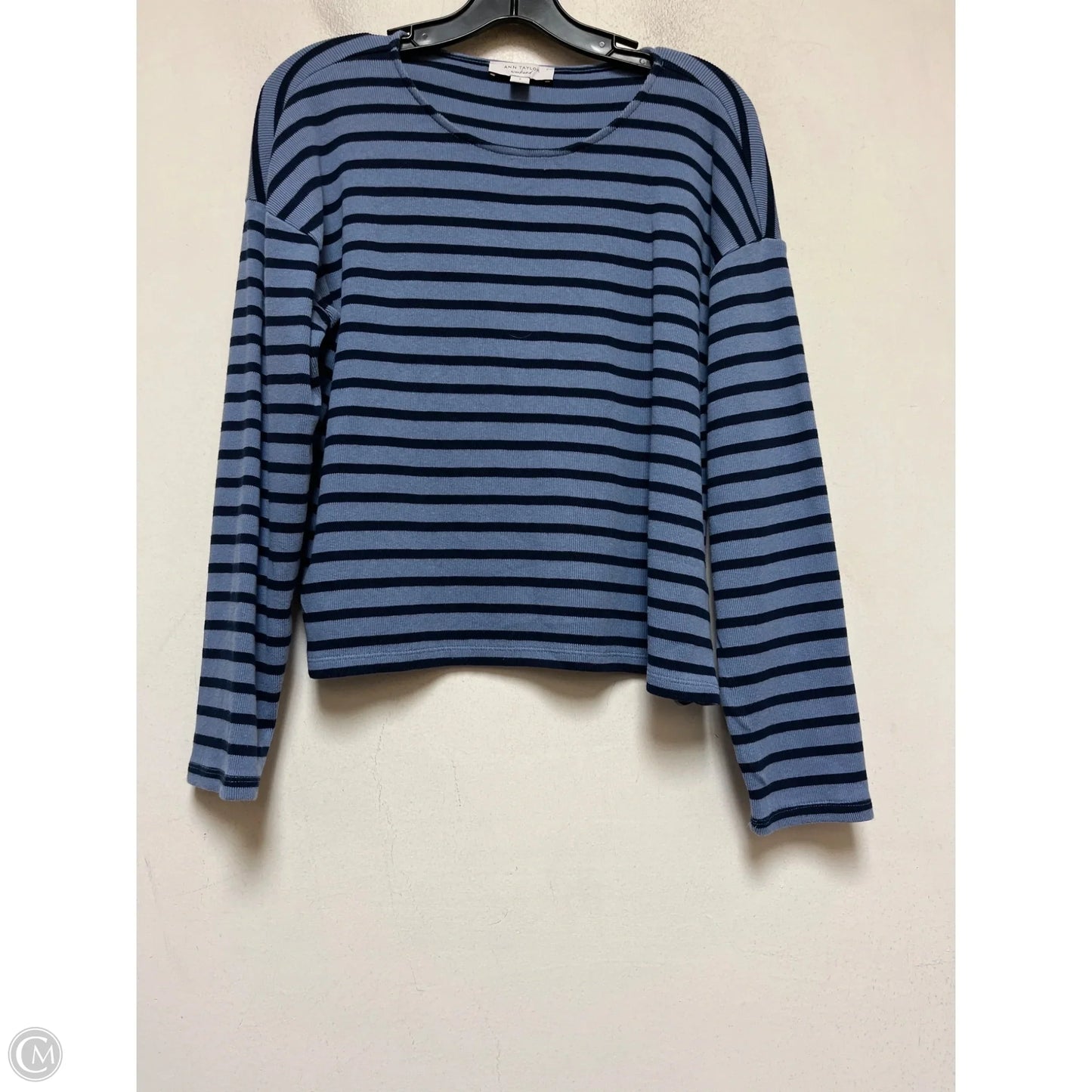 Top Long Sleeve By Ann Taylor In Striped Pattern, Size: S