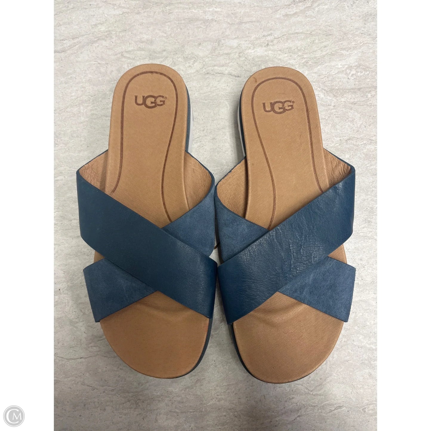 Sandals Designer By Ugg In Blue, Size: 7