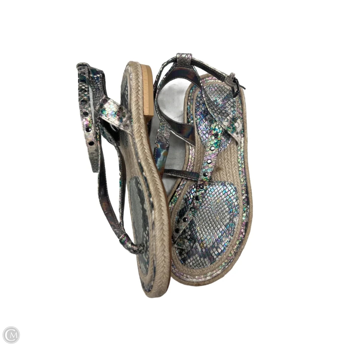 Sandals Flats By Vince Camuto In Snakeskin Print, Size: 5