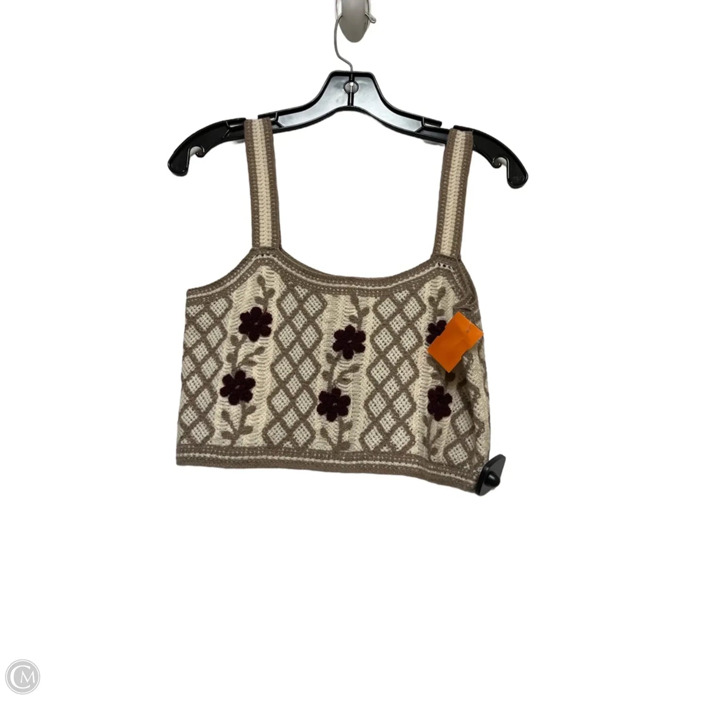Tank Top By Clothes Mentor In Brown & Tan, Size: M