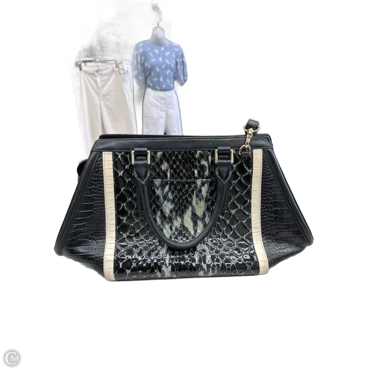 Handbag Designer By Brahmin, Size: Large