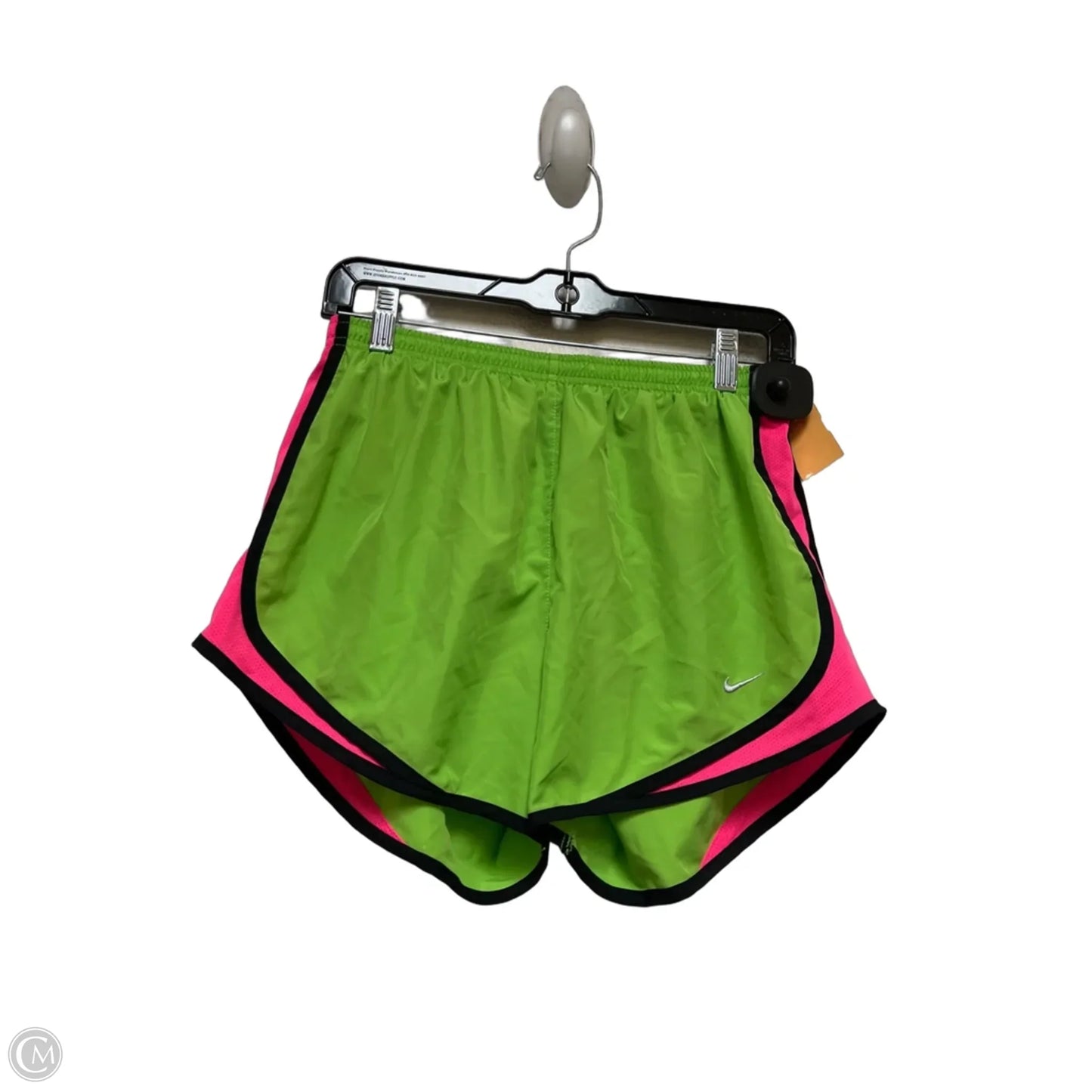 Athletic Shorts By Nike Apparel In Green & Pink, Size: M