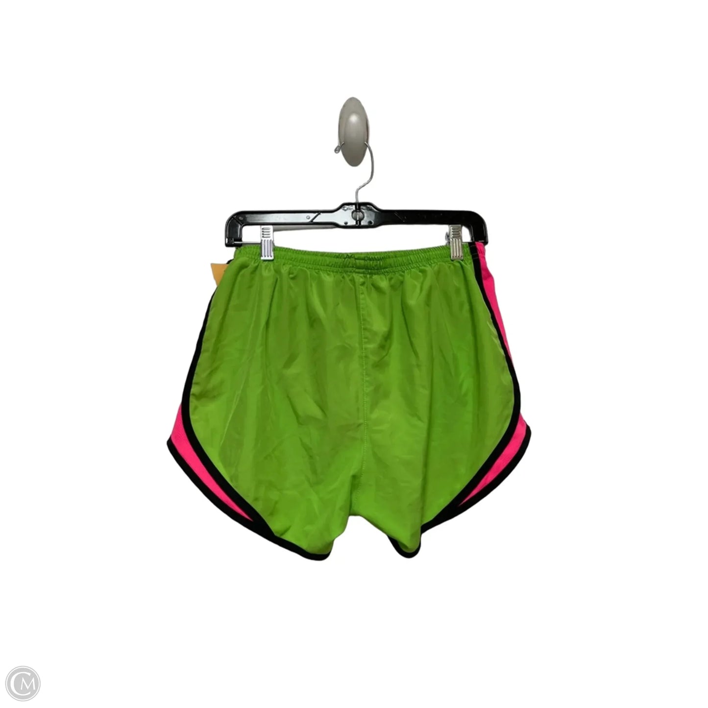 Athletic Shorts By Nike Apparel In Green & Pink, Size: M