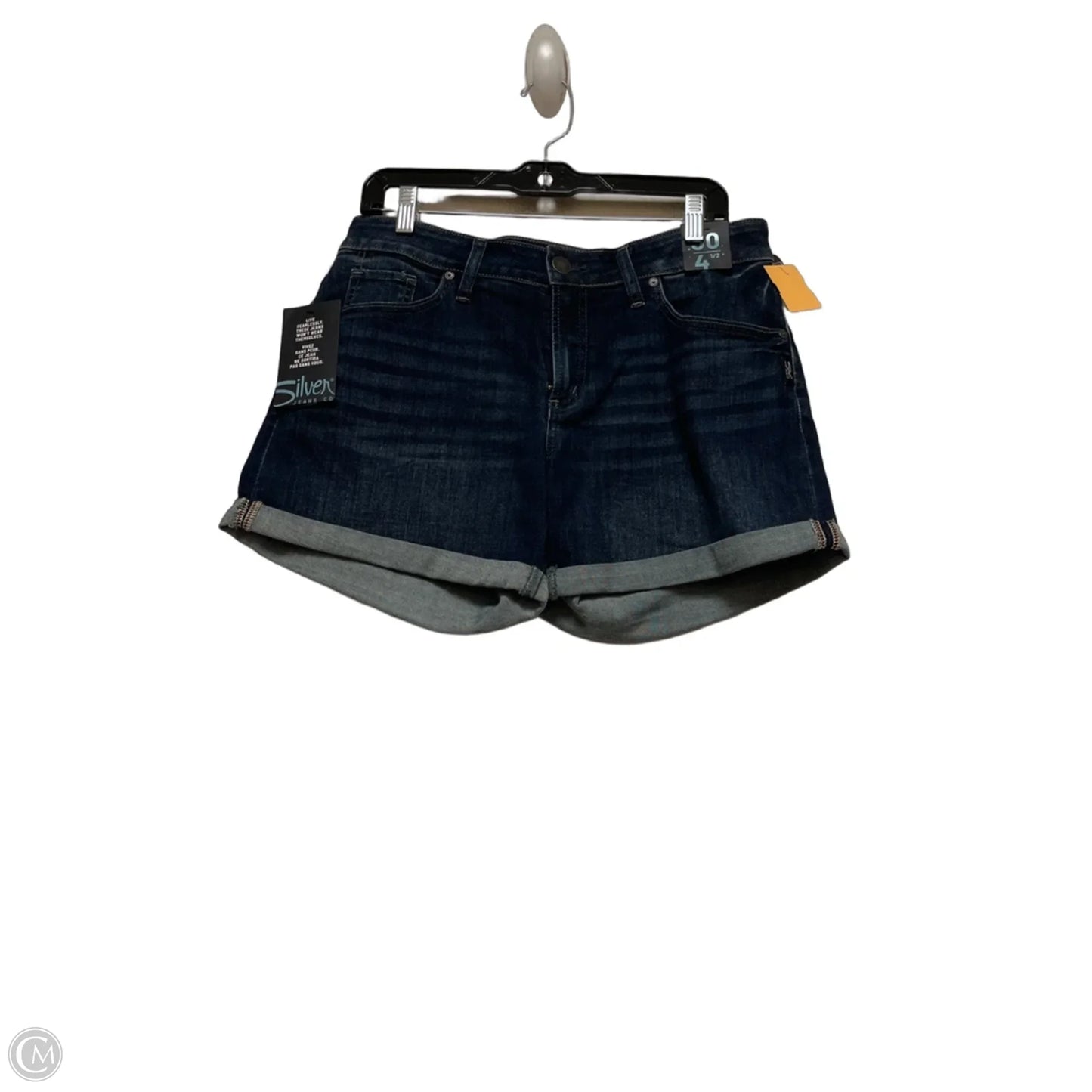 Shorts By Silver In Blue Denim, Size: 8