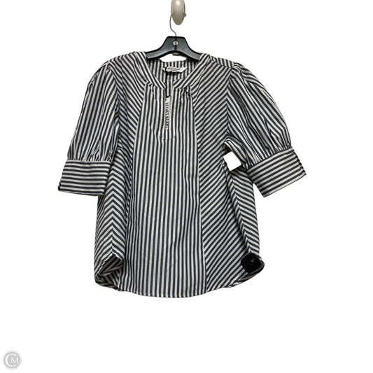 Top Short Sleeve By Velvet Heart In Striped Pattern, Size: L