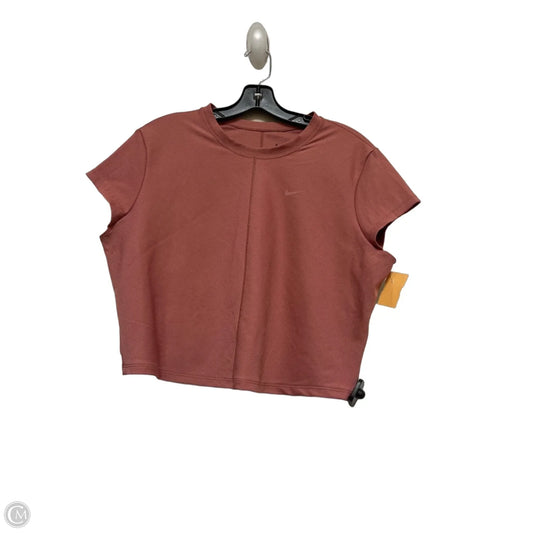 Athletic Top Short Sleeve By Nike Apparel In Pink, Size: Xxl