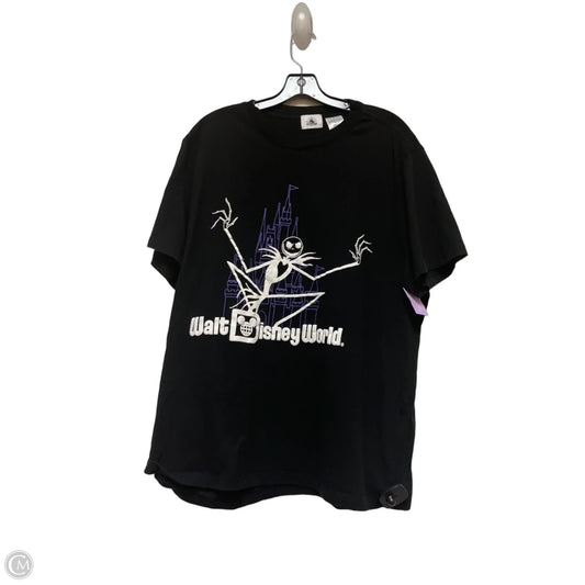 Top Short Sleeve By Disney Store In Black & Purple, Size: Xl