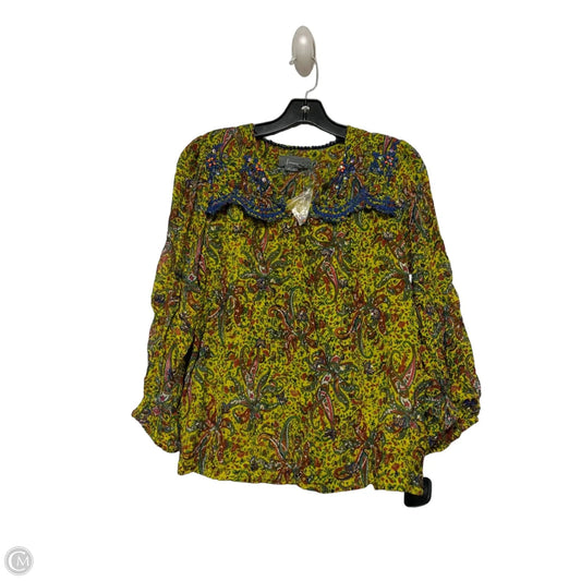Top Long Sleeve By Anthropologie In Paisley Print, Size: S