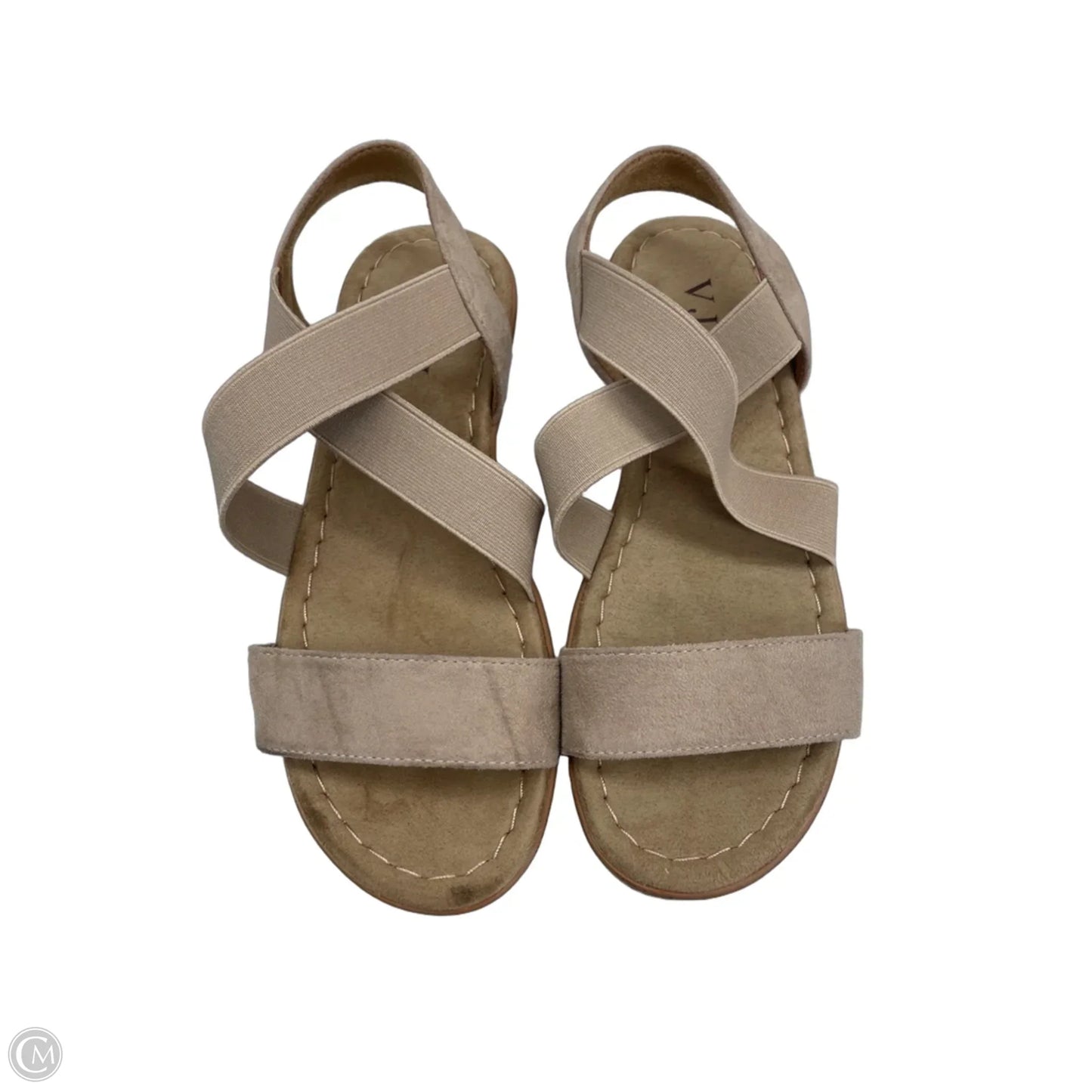 Sandals Flats By Clothes Mentor In Tan, Size: 7