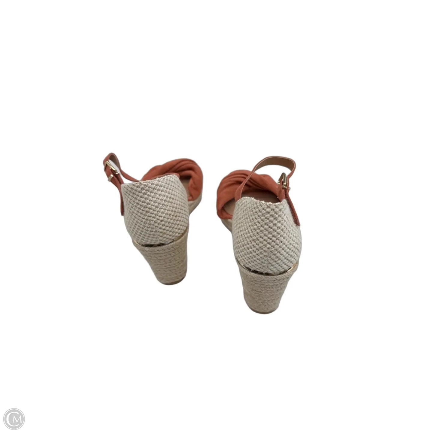 Sandals Heels Wedge By Clothes Mentor In Orange, Size: 9