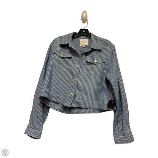 Jacket Denim By Habitat In Striped Pattern, Size: Xs