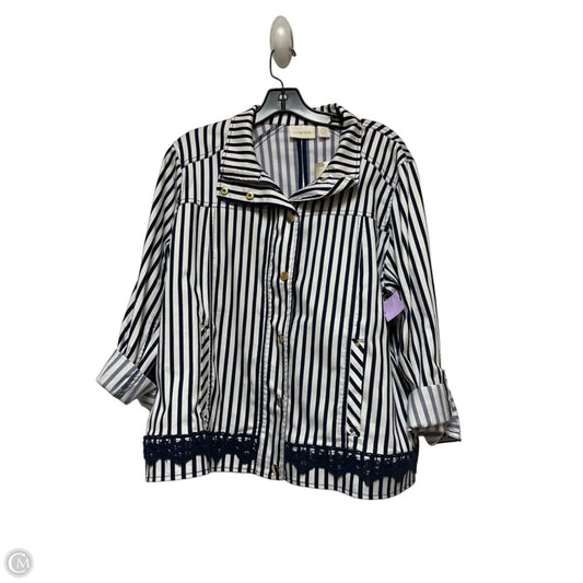 Jacket Other By Chicos In Striped Pattern, Size: L
