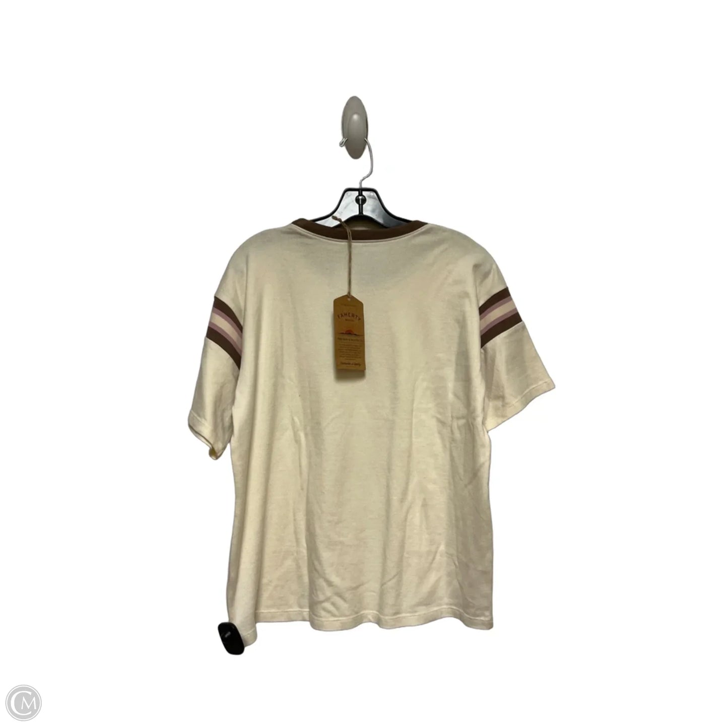 Top Short Sleeve By Faherty In Ivory, Size: S