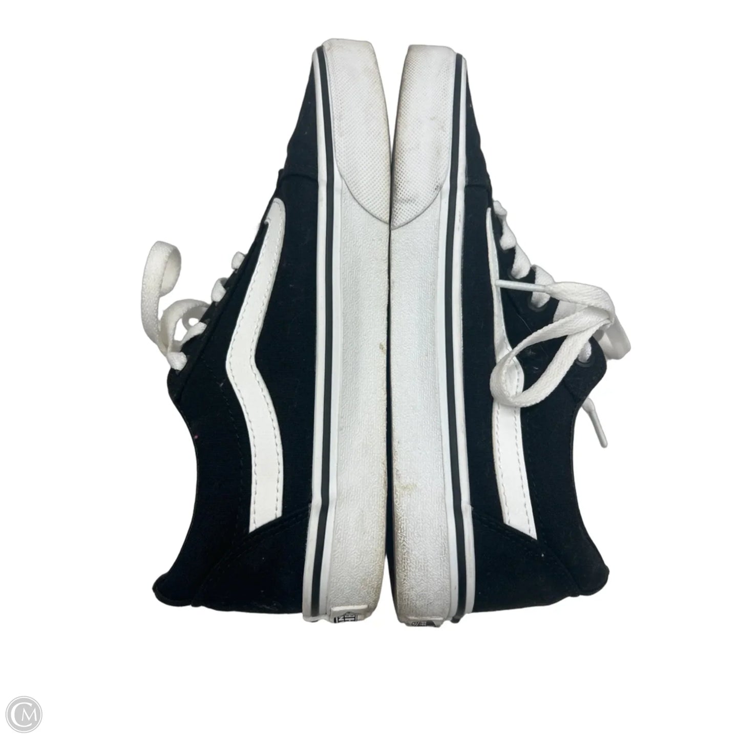 Shoes Sneakers By Vans In Black & White, Size: 8